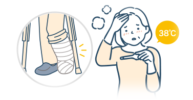 介護者の病気やケガ等で介護が困難な時